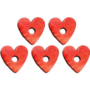 Red Pine Heart .25"H X 1.75"D (H3/8") | Zoo-Max