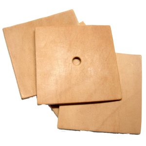 6  LEATHER   4" X 4" (H: 3/8") | Zoo-Max