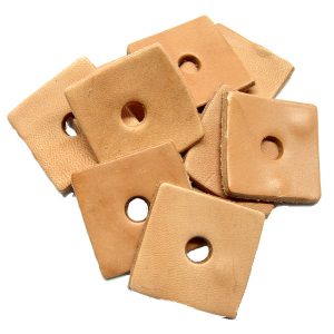 Leather Square  1 1/2'' x 1 1/2'' (H3/8") | Zoo-Max