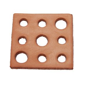 Leather Square  2'' x 2''  (9H  3/8") | Zoo-Max