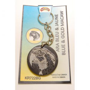 KEY RING (1.75"): BLUE & GOLD MACAW | Zoo-Max